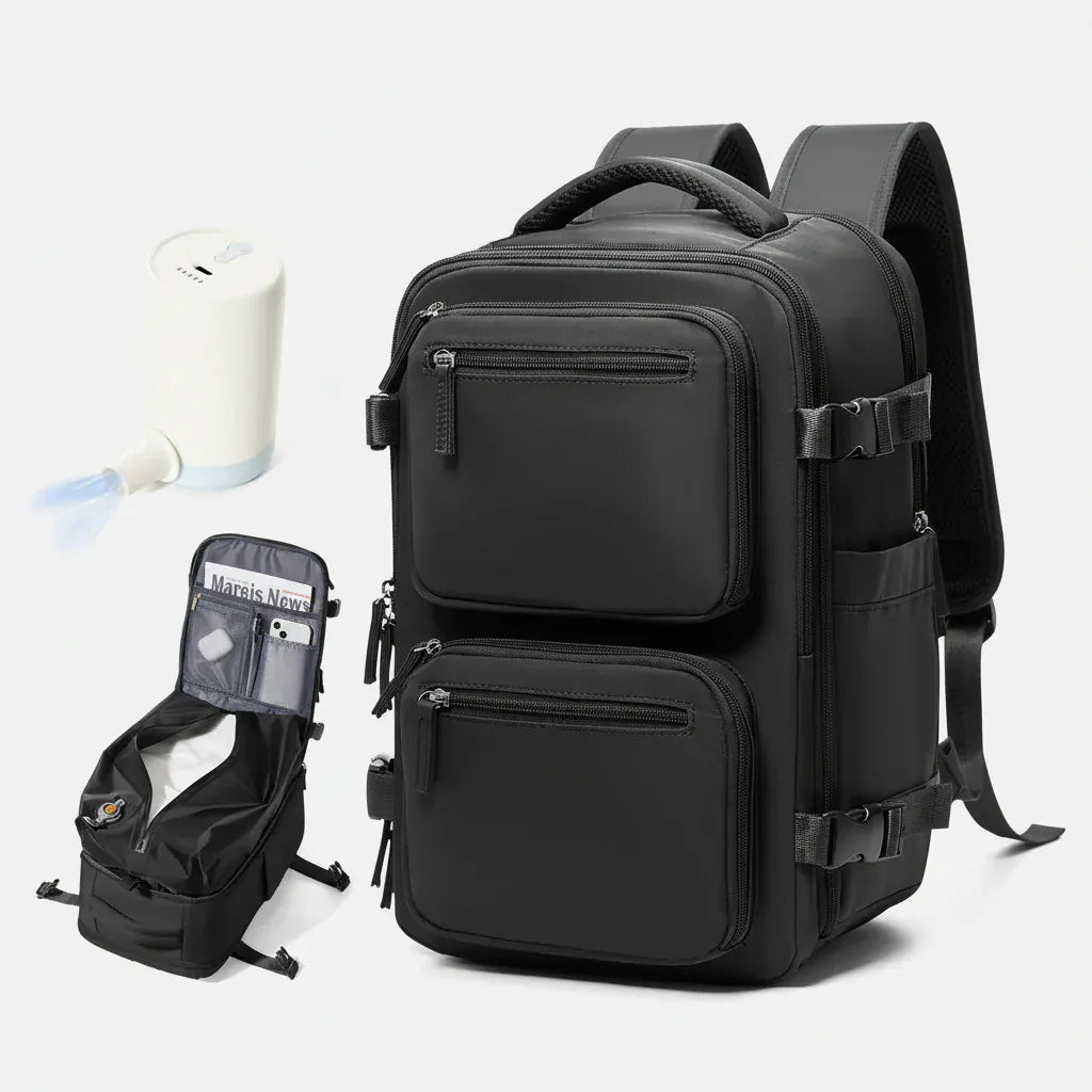 Sac à Dos à Compression Unisexe – Compact et modulable