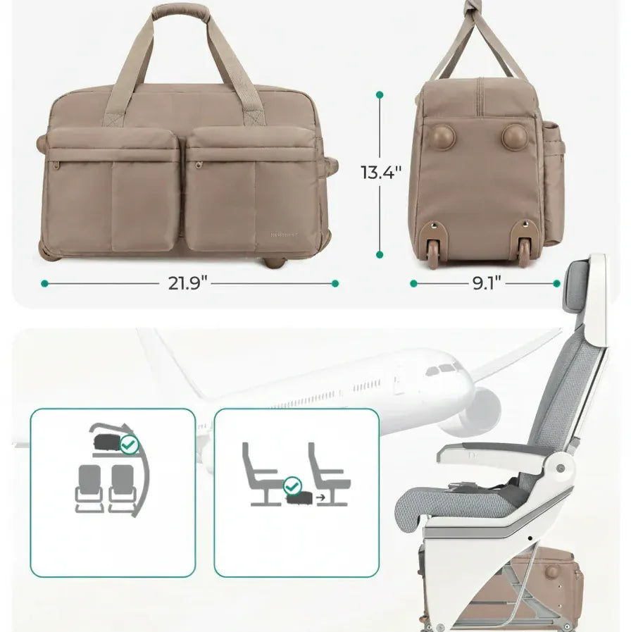 Sac de Voyage Imperméable à Roulettes – Valise Souple Premium