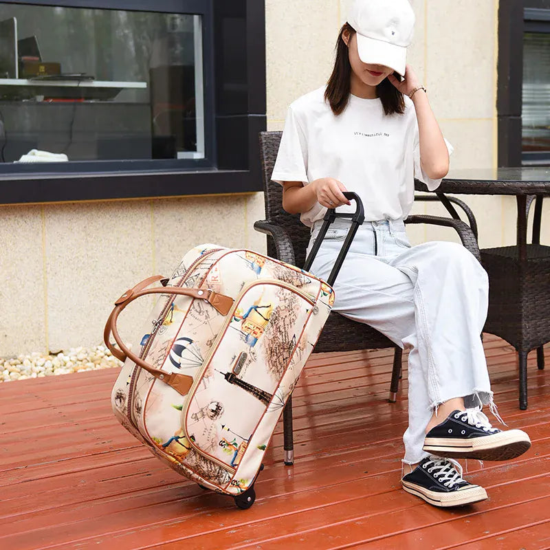 Sac de Voyage Roulettes à Motifs – Style & mobilité