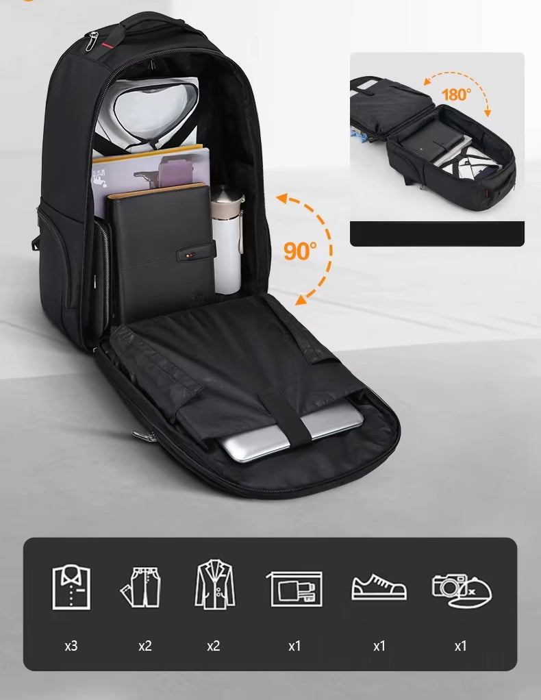 sac roulettes ouverture 180°